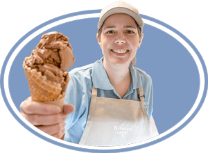Clerk Handing Ice Cream